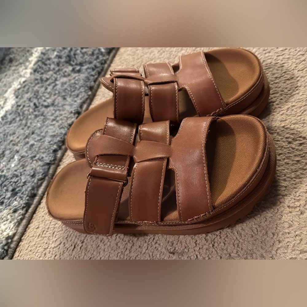 UGG Brown Strappy Sandals